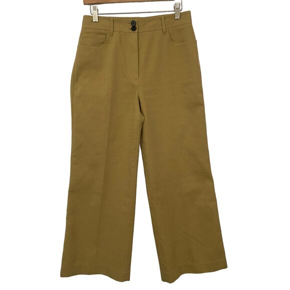 Rebecca Taylor Womens Pique Jean High Rise Wide Leg Size 6 Minimal Contemporary - Picture 1 of 10